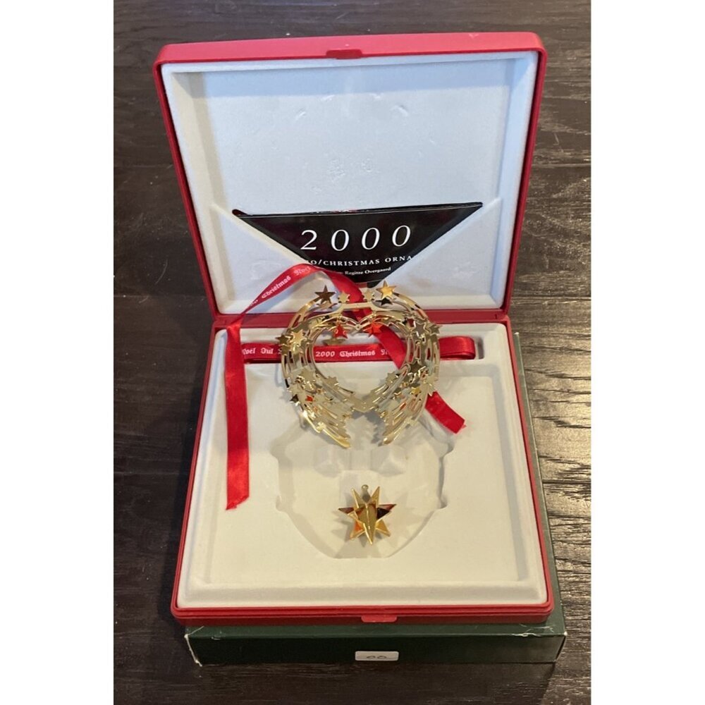 Georg Jensen 2000 Christmas Shooting Star Ornament‎ Holiday Box Denmark Vintage